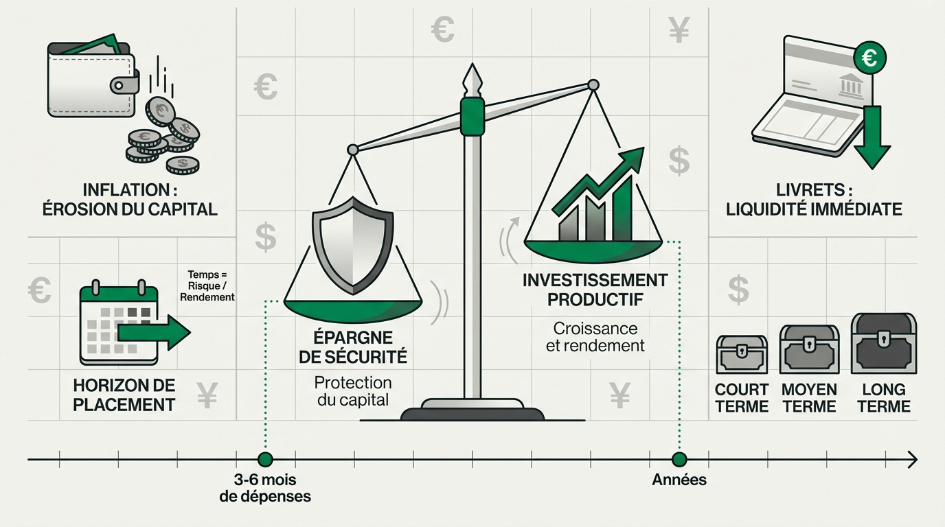 Équilibre entre épargne de précaution et investissements productifs