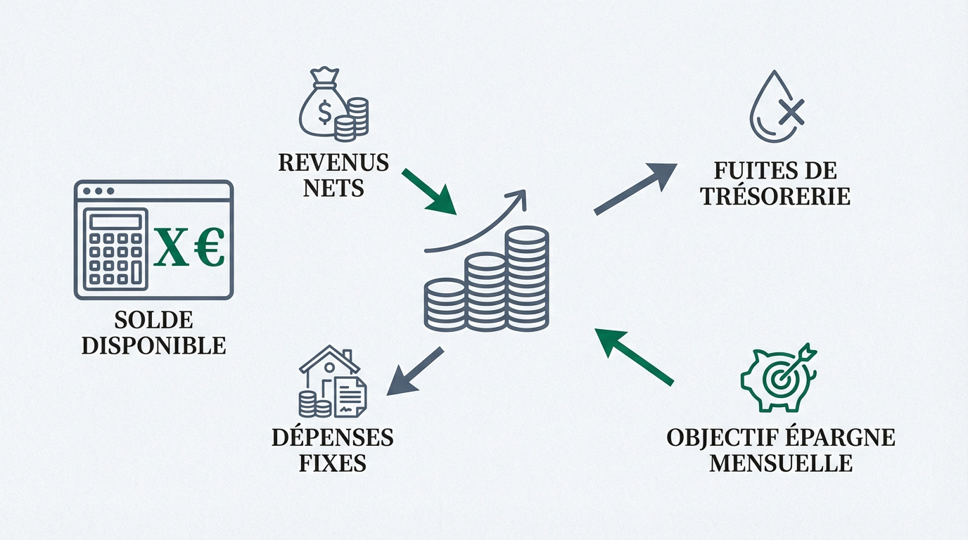 Infographie pédagogique présentant les étapes clés pour optimiser sa gestion budgétaire et son épargne